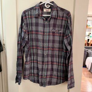Original Penguin Men's Plaid Button Down Shirt, size L